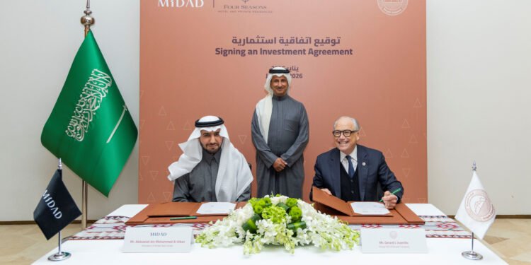 شراكة استراتيجية بـ 3.1 مليار ريال بين “مداد العقارية” و”شركة الدرعية” لإنشاء فندق ووحدات سكنية “فوربسيزونز”.