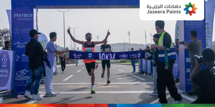 التزاماً بمسؤوليتها المجتمعية لتعزيز جودة الحياة دهانات الجزيرة تشارك في سباق الجاكرندا بمدينة أبها