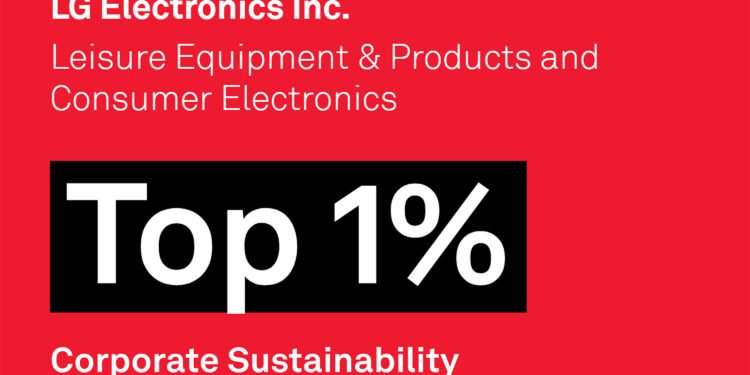 إل جي إلكترونيكس تحصل على تصنيف “الأفضل ضمن 1%” في مجال الاستدامة من S&P العالمية للعام الثالث على التوالي