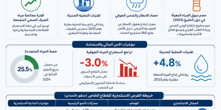 تقرير اقتصادي: الأمن المائي في الخليج ينشئ قطاعاً استثمارياً بمليارات الدولارات